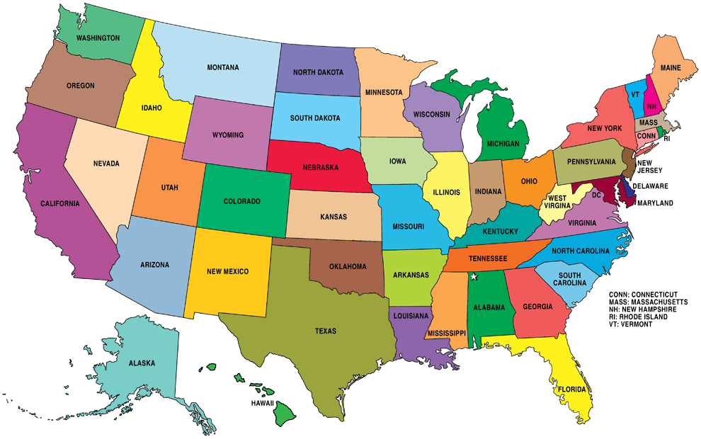 Map of the USA