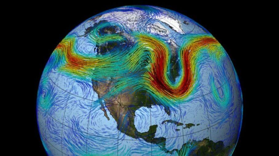 Image of earth and weather patterns