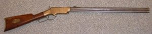 Henry rifle on carpet