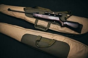 RIfle on a gun case