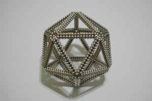 Neodymium magnet balls forming geometrical shape
