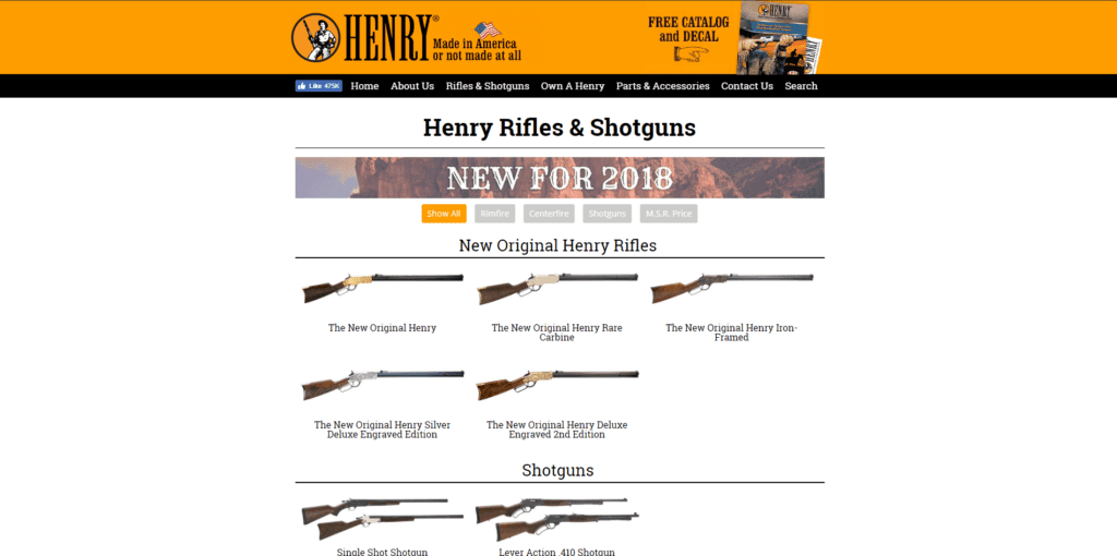 Henry Rifles Henry Rifles hompage