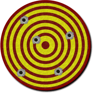 Target with bullet holes